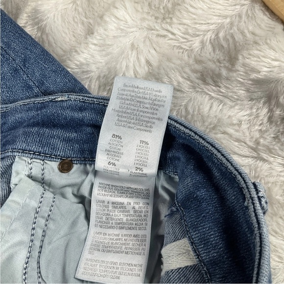 MOTHER Women’s Size 25 High Waisted Looker Ankle Fray Jeans In Big Sky - Picture 5 of 14